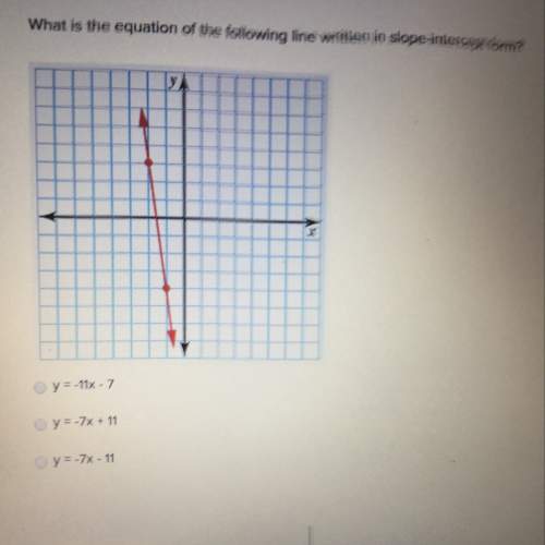 What is the equation of the following line written in slope-intercept form