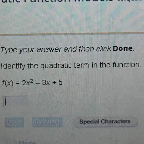 Identify the quadratic term in the function.