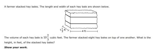 Can you find the height, in feet, of the stacked hay bales?