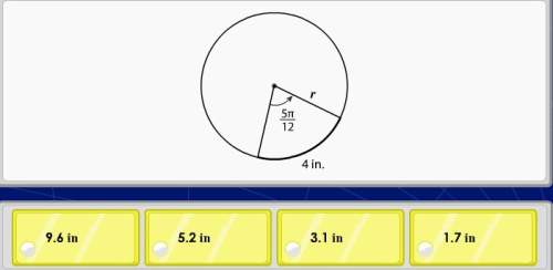 (50 ! picture included! ) given the circle below, what is the length of radius r to the nearest ten