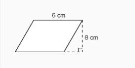 1.what is the area of this parallelogram a.15 b.28 c.24 d.12
