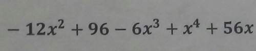 Find the zeroes -12x^2+96-6x^3+x^4+56x