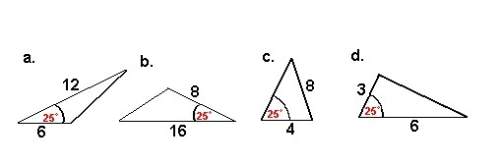 Which triangles are similar? a b c d
