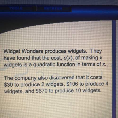 Find the total cost of producing 5 widgets