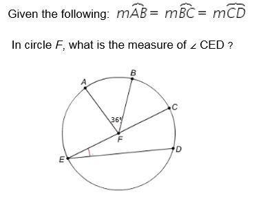 Given the following: measure of arc a b equals measure of arc b c equals measure of arc c d. in cir