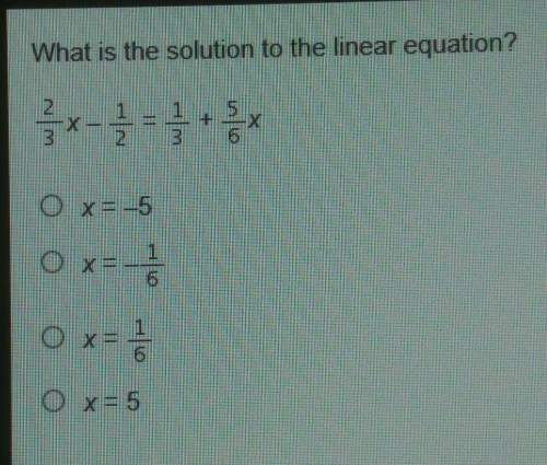 What is the solution to the linear equation?