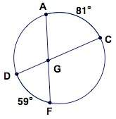 Determine the measure of ∠dgf. a) 22° b) 29.5° c) 70° d) 81°