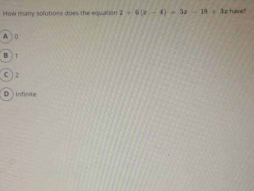 How many solutions does the equation 2+6(x-4)= 3x-18+3x