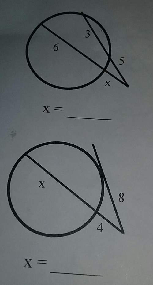 Geometry find x with both questions