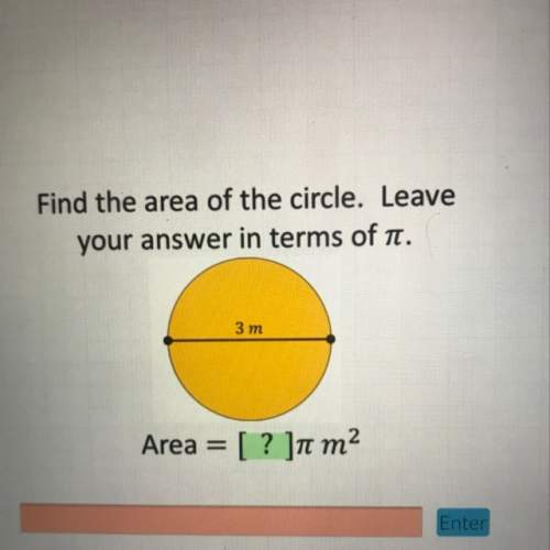Geometry find the area of the circle. leave your answer in terms of pi