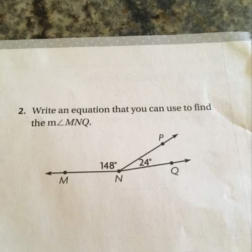 Write an equation that you can use to find the m