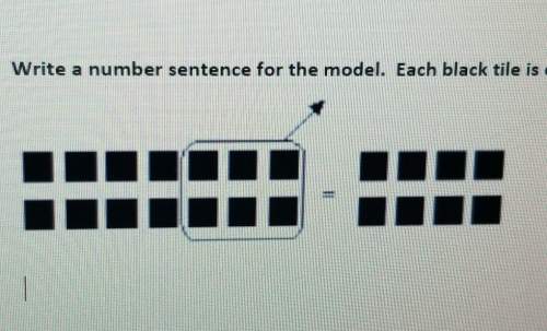 Write a number sentence for the model. each black tile is equal to-1.