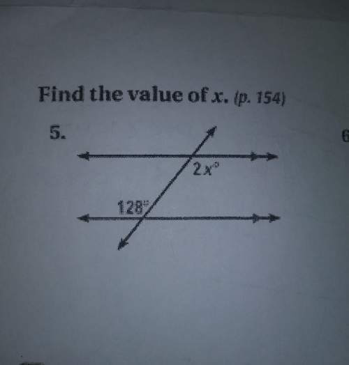 How do i find the value of x on question 5, (geometry)