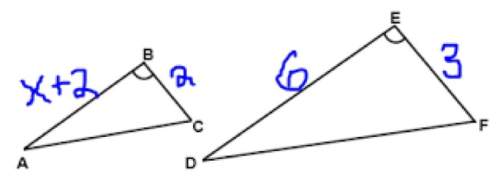 The following triangles are similar. find side ab. 2 4 10 12