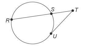 In the figure, line tu is tangent to the circle at point u. use the figure to answer both of the que
