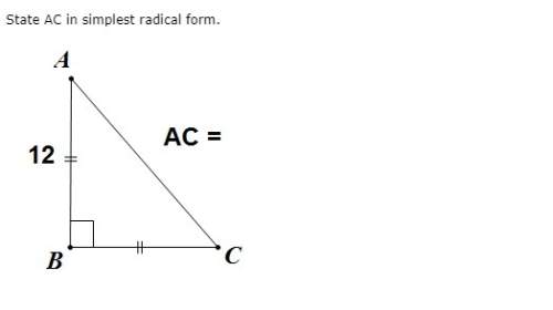 State ac in simplest radical form ( )