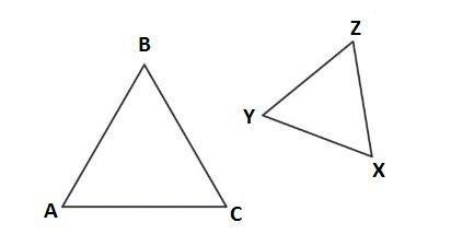 Δabc and δxyz are similar triangles. if bc = x + 7, ac = x + 6, yz = 4 − x, and xz = 3 − x, find the