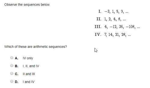 Which of these are arithmetic sequences?
