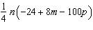 Simplify the expression. a) –24n + 8mn – 100np b) –6n – 2mn + 25np c) –6n + 2m – 25np d) –6n + 2mn