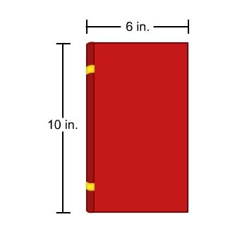 What is the perimeter of this book? a. 16 in. b. 26 in. c. 32 in. d. 60 in.
