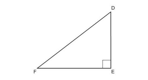 In △def, de = 5 and m∠f=55. find fe.