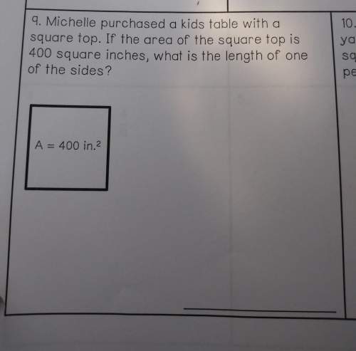 What is the length of one side of 400 sq in