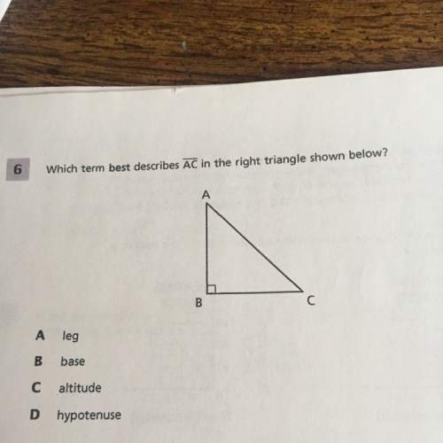 Which term best describes ac in the right triangle