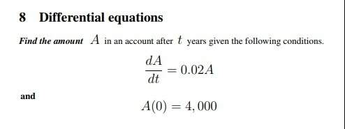 8r.) find the amount a in an account after t years given the following conditions.