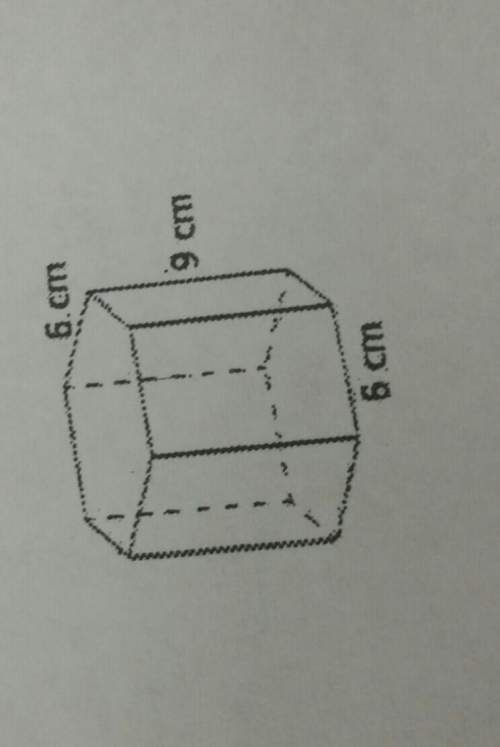 Find the surface area and volume of the rectangular hexagonal prism shown below. the base has an are