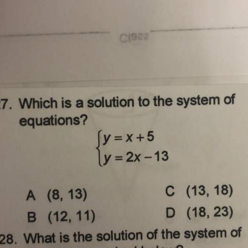 Which is a solution to the system of equations?