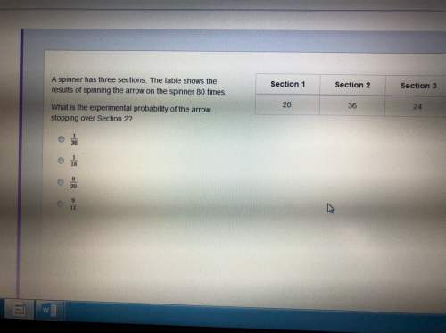 What is the experimental probability of the arrow stopping over section 2?