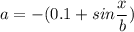 a=-(0.1+sin\dfrac{x}{b})