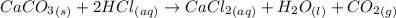 CaCO_3_{(s)}+2HCl_{(aq)}\rightarrow CaCl_2_{(aq)}+H_2O_{(l)}+CO_2_{(g)}