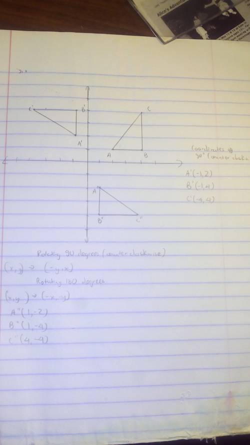 Hello!  i need urgent  with this question!  on your own graph paper construct the pre-image triangle