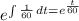 e^{\int {\frac{1}{60}} \, dt=e^{\frac{t}{60}