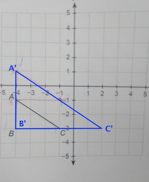 1. draw the image of abc under the dilation with scale factor 2 and center of dilation (-4,-3). labe