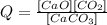 Q=\frac{[CaO][CO_2]}{[CaCO_3]}