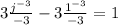 3\frac{j^{-3}}{-3} -3\frac{1^{-3}}{-3} =1