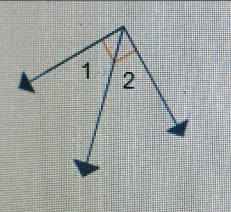 Angles 1 and 2 are complementary and congruent. what is the measure of angle 1?  30° 45° 50° 75°
