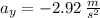 a_y= -2.92 \:\frac{m}{s^2}