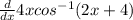 \frac{d}{dx}4xcos^{-1}(2x+4)