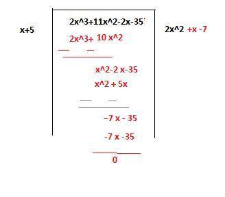 Ineed ,  hurry, it's timed. which expression is equivalent to 10-(2x^3+11x^2-2x-35)/(x+5)+6(4x^2) a)