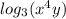 log_{3}(x^4y)