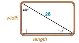 The diagonal of a tv is 26 inches long assuming that this diagonal forms a tv pair 30-60-90 right tr