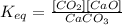 K_{eq} = \frac{[CO_{2}][CaO]}{CaCO_{3}}