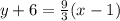 y+6=\frac{9}{3}(x-1)