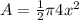 A=\frac{1}{2} \pi 4x^{2}