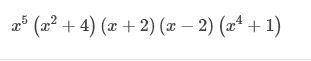 Factor completely. x^13-15x^9-16x^5