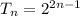 T_{n}=2^{2n-1}