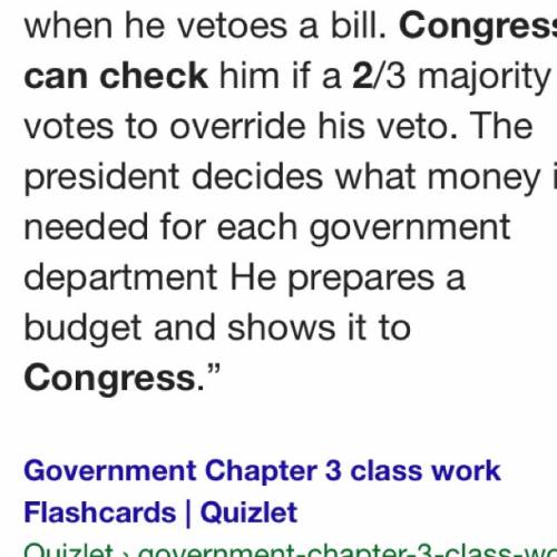What are two ways the powers of congress can be checked?